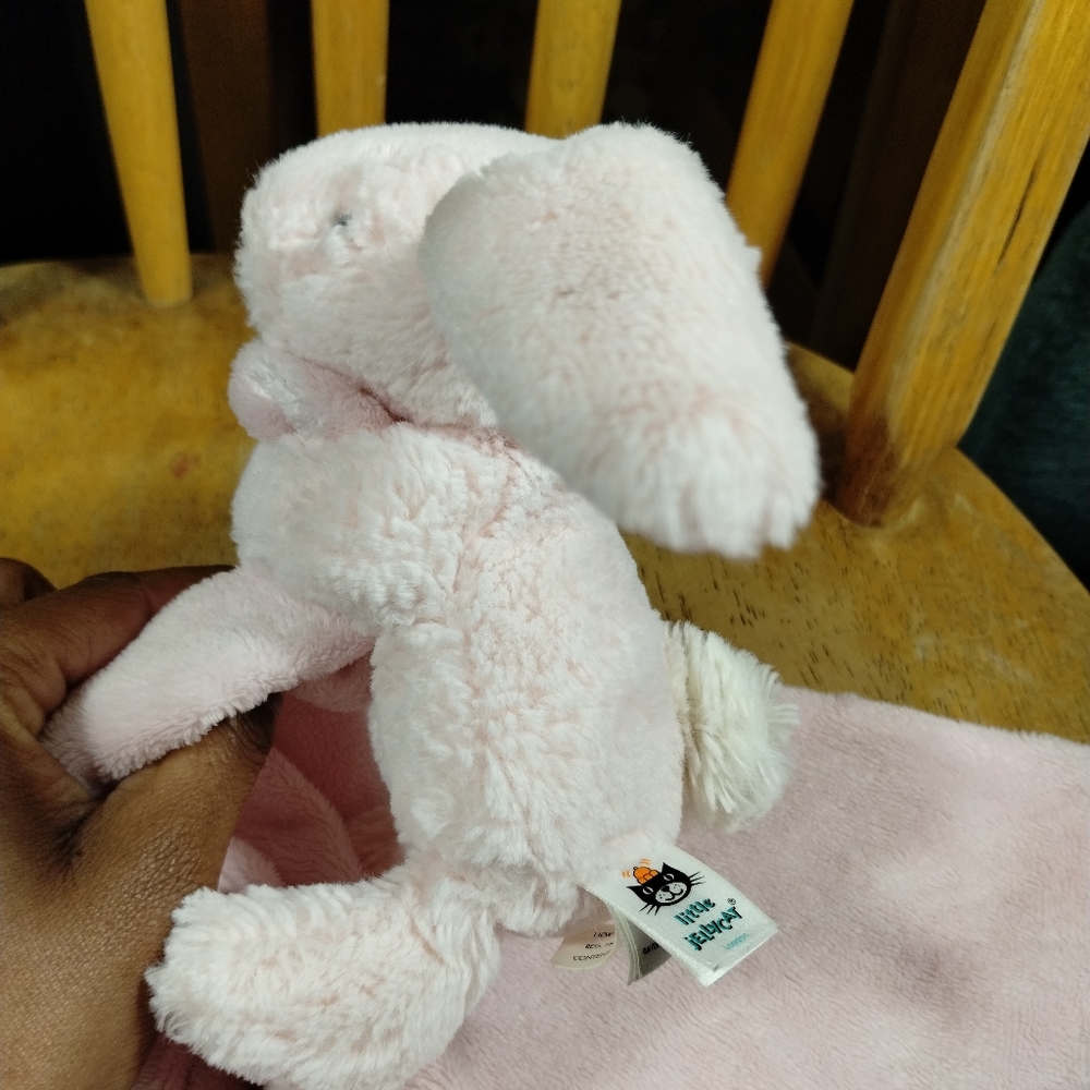 ✓Jellycat Pink Bunny Rabbbit Baby Security Blanket Lovey Lovie fairycore - Picture 6 of 16